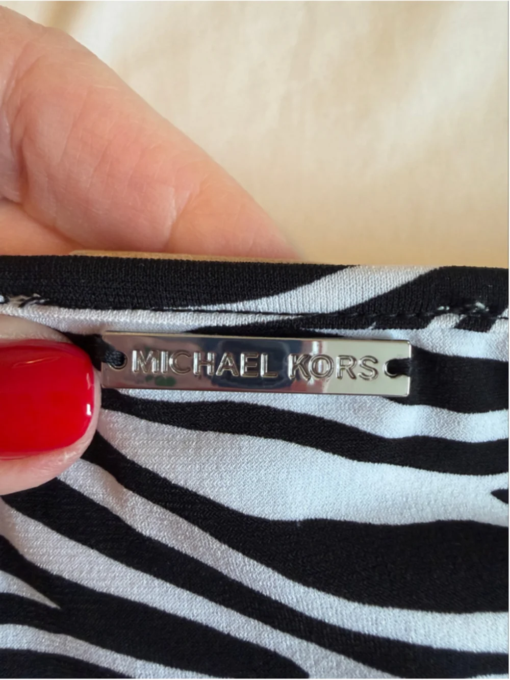 NWT Michael Kors Zebra Jersey Dress XL Animal Print Safari Fit Flare G6